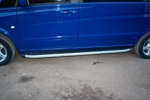 Mercedes Viano 2004-2014 рр. Бокові пороги Альянс (2 шт., алюм) фото 10