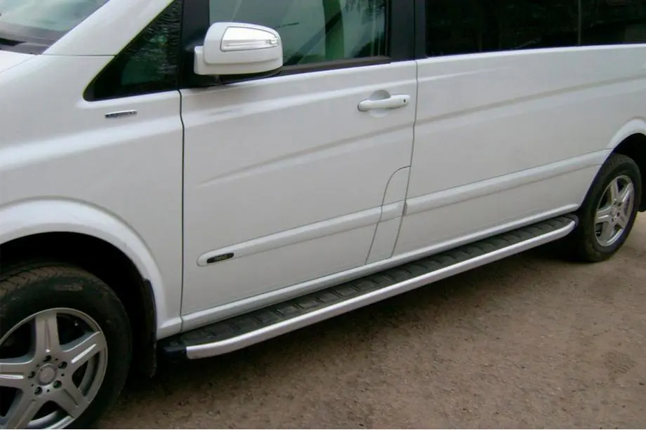 Mercedes Viano 2004-2014 рр. Бокові пороги Альянс (2 шт., алюм) Image