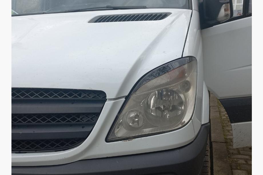 Mercedes Sprinter W906 2006-2018 рр. Вії Прямі (чорні, ABS, 2006-2013) чорний глянець Фото 3