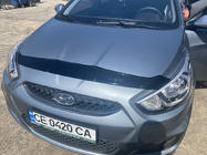 Hyundai Accent 2011-2017 рр. Дефлектор капота 2011-2017 (ANV) фото 2