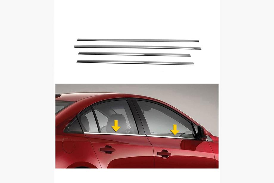Mazda 3 2009-2013 рр. Окантовка вікон (4 шт, нерж) Image