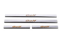 Volkswagen Golf 6 2008-2014 рр. Накладки на пороги Carmos V1 (нерж) фото 2