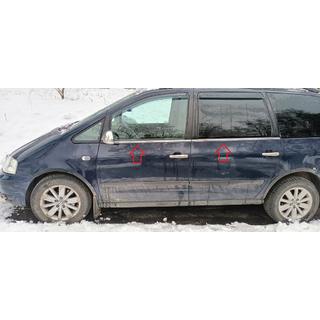 Окантовка вікон (4 шт, нерж) Ford Galaxy 1995-2006 рр. фото 2