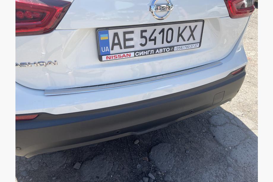 Nissan Qashqai 2014-2021 рр. Накладка на задній бампер OmsaLine (2017-2021, нерж) Фото 2