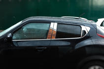 Nissan Juke 2010-2019 рр. Молдинг дверних стійок (8 шт, нерж) фото 1