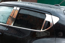 Nissan Juke 2010-2019 рр. Молдинг дверних стійок (8 шт, нерж) фото 2