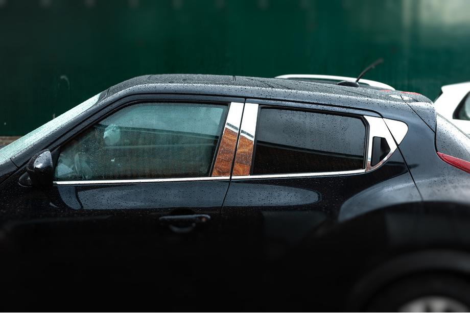 Nissan Juke 2010-2019 рр. Молдинг дверних стійок (8 шт, нерж) Image