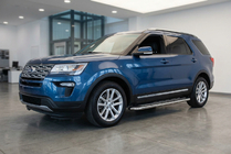 Ford Explorer 2011-2019 рр. Бокові пороги Maydos v2 (2 шт., алюміній ↗ нерж) фото 1