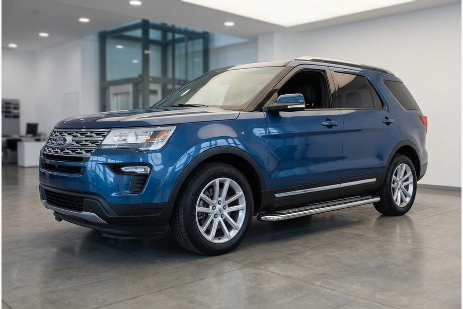 Ford Explorer 2011-2019 рр. Бокові пороги Maydos v2 (2 шт., алюміній ↗ нерж) Image