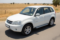 Chery Tiggo 1 2005-2016 рр. Бокові пороги Maya V2 (2 шт., алюміній) фото 1