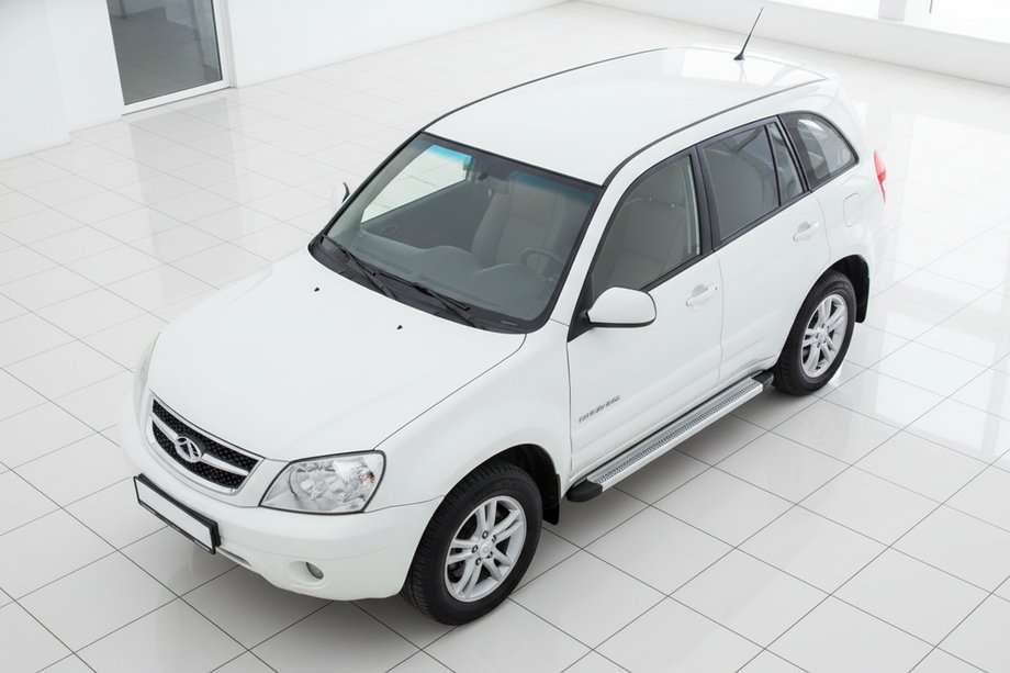 Chery Tiggo 3 2005- рр. Бокові пороги Maya V2 (2 шт., алюміній) Image