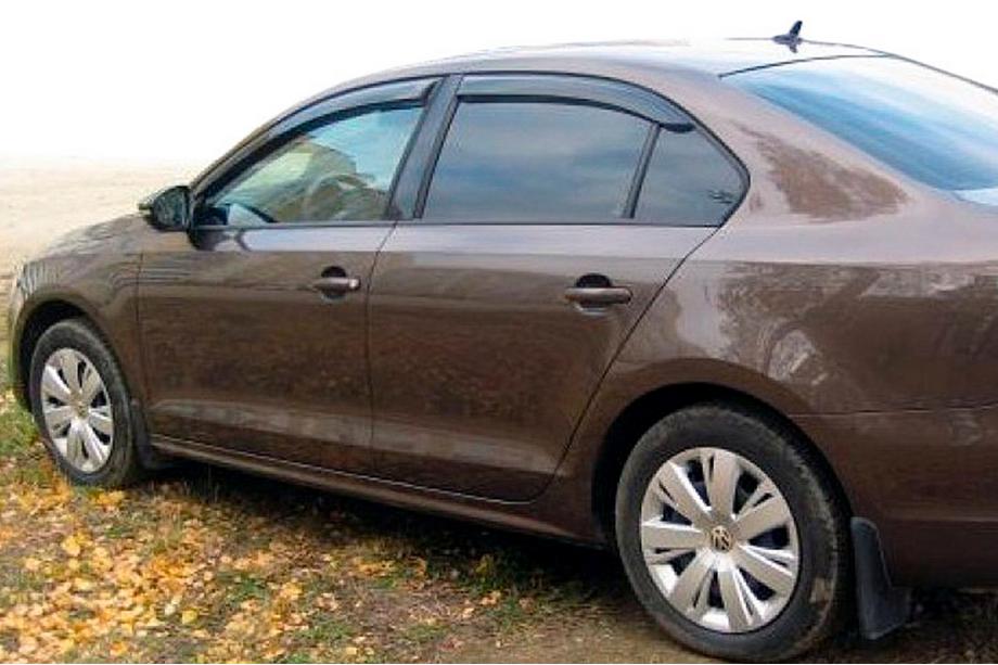 Volkswagen Jetta 2011-2018 рр. Вітровики (4 шт, HIC) Фото 5
