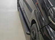 Nissan NV300/Primastar 2016- рр. Бокові пороги Allmond Black (2 шт., алюміній) фото 2