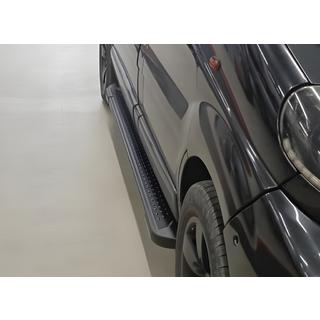 Бокові пороги Allmond Black (2 шт., алюміній) фото 2