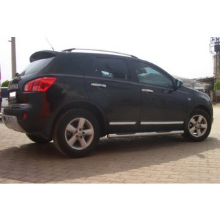 Бічні труби (2 шт., нерж.) Nissan Qashqai 2007-2010 рр. фото 2