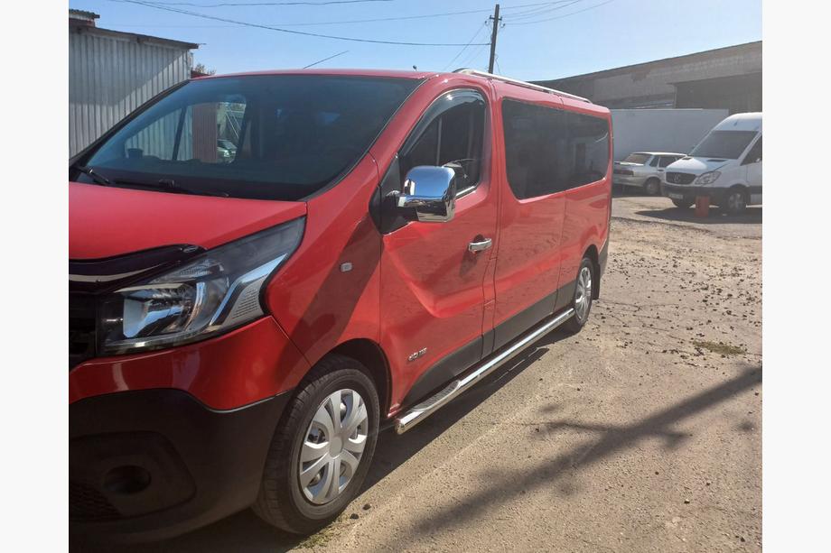 Nissan NV300/Primastar 2016- рр. Бічні труби (2 шт., нерж.) 70 мм, довга база Фото 4