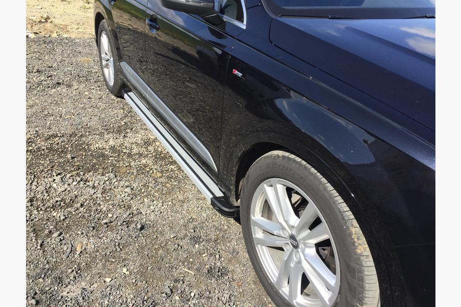 Audi Q7 2015-2026 рр. Бокові пороги Maya V4 (2 шт., алюміній) Image