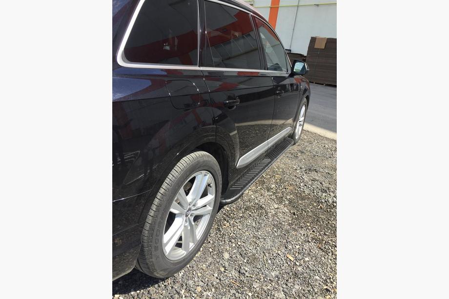 Audi Q7 2015-2026 рр. Бокові пороги Bosphorus Yeni Black (2 шт., алюміній) Фото 2