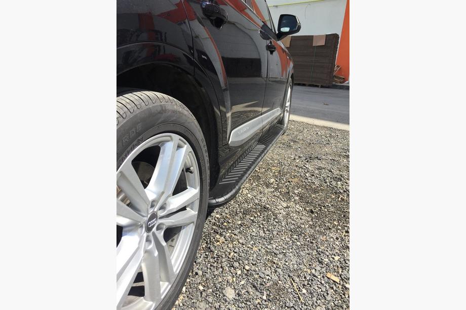 Audi Q7 2015-2026 рр. Бокові пороги Bosphorus Yeni Black (2 шт., алюміній) Фото 3