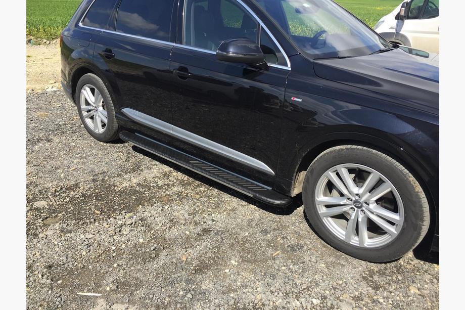 Audi Q7 2015-2026 рр. Бокові пороги Bosphorus Yeni Black (2 шт., алюміній) Фото 6