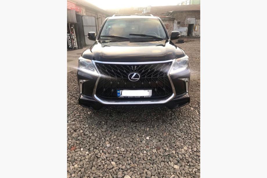 Lexus LX570/450d 2008-2022 рр. Передній бампер для 2008-2015 в стилі рестайлінгу (під фарбування) Білий Фото 8