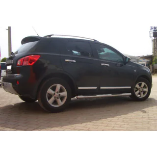 Бічні труби (2 шт., нерж.) Nissan Qashqai 2010-2014 рр. фото 2
