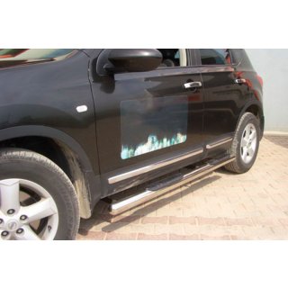Бічні труби (2 шт., нерж.) Nissan Qashqai 2010-2014 рр. фото 1