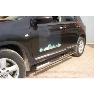 Бічні труби (2 шт., нерж.) Nissan Qashqai 2010-2014 рр. фото 1
