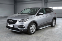 Opel Grandland X 2017- рр. Бокові пороги Maya V2 (2 шт., алюміній) фото 1