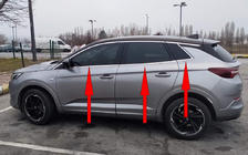 Opel Grandland X 2017- рр. Нижні молдинги стекол (6 шт, нерж) фото 1