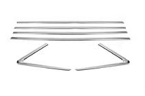 Opel Grandland X 2017- рр. Нижні молдинги стекол (6 шт, нерж) фото 3