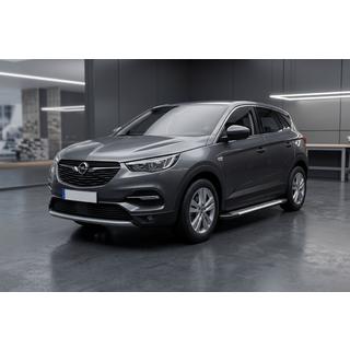 Бокові пороги Line (2 шт, алюміній) Opel Grandland X 2017- рр. фото 1