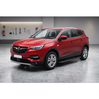 Бокові пороги Bosphore Black (2 шт., алюміній) Opel Grandland X 2017- рр. фото 1