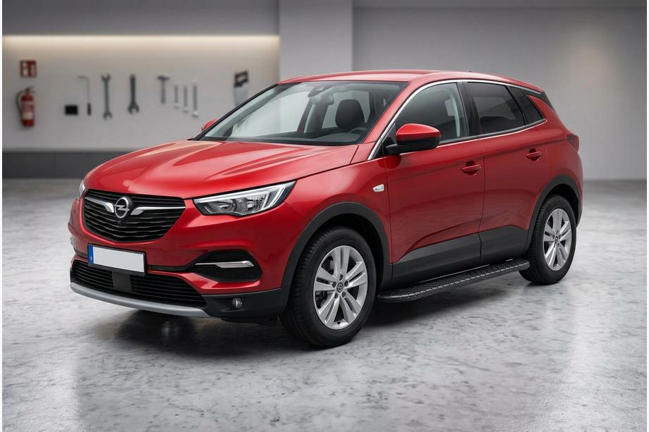 Opel Grandland X 2017- рр. Бокові пороги Bosphore Black (2 шт., алюміній) Фото 1