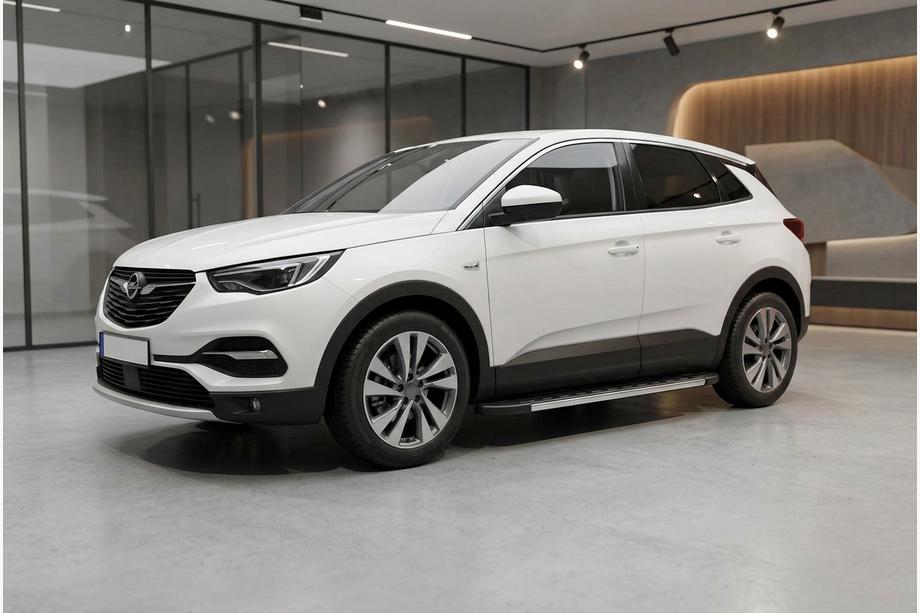 Opel Grandland X 2017- рр. Бокові пороги Duru (2 шт., алюміній) Фото 1