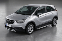 Opel Crossland X 2017-2024 рр. Бокові пороги Line (2 шт., алюміній) фото 1
