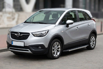 Opel Crossland X 2017-2024 рр. Бокові пороги Duru (2 шт., алюміній) фото 1