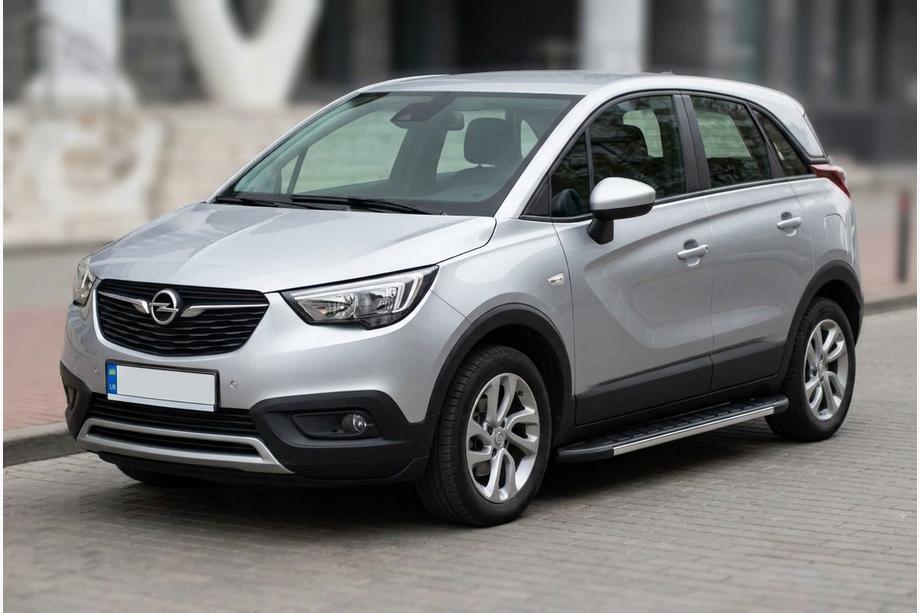 Opel Crossland X 2017-2024 рр. Бокові пороги Duru (2 шт., алюміній) Image