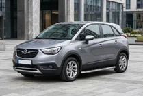 Opel Crossland X 2017-2024 рр. Бокові пороги Maydos V1 (2 шт., алюміній ↗ нерж) фото 1