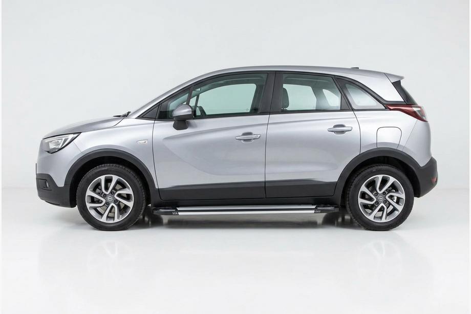 Opel Crossland X 2017-2024 рр. Бокові пороги Rainbow (2 шт., алюміній) Image