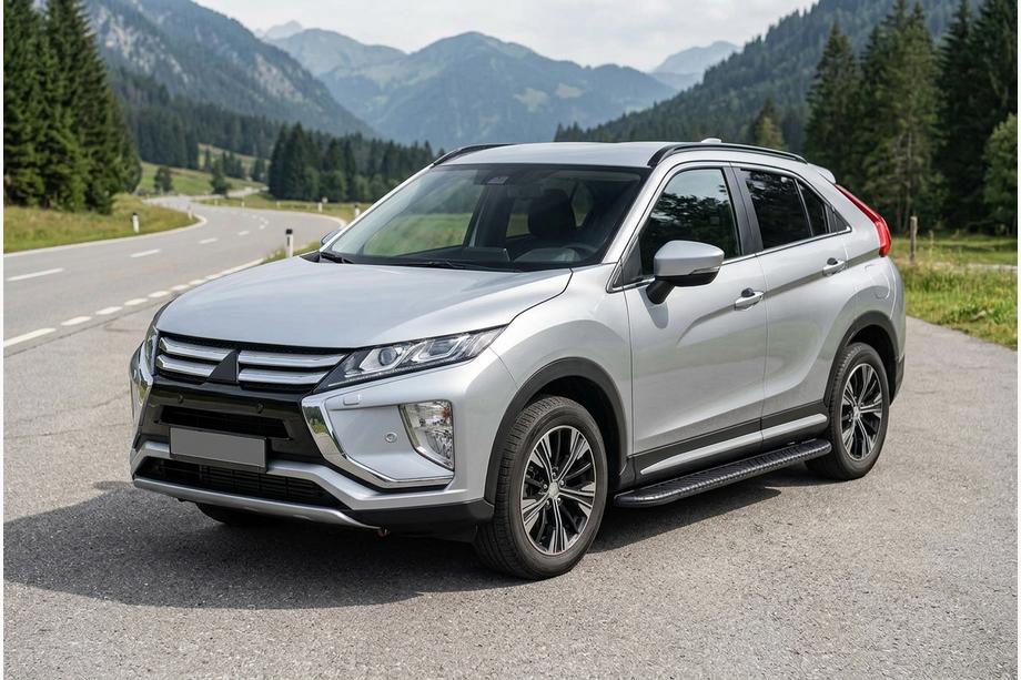 Mitsubishi Eclipse Cross 2017- рр. Бокові пороги Bosphorus Black (2 шт., алюміній) Image