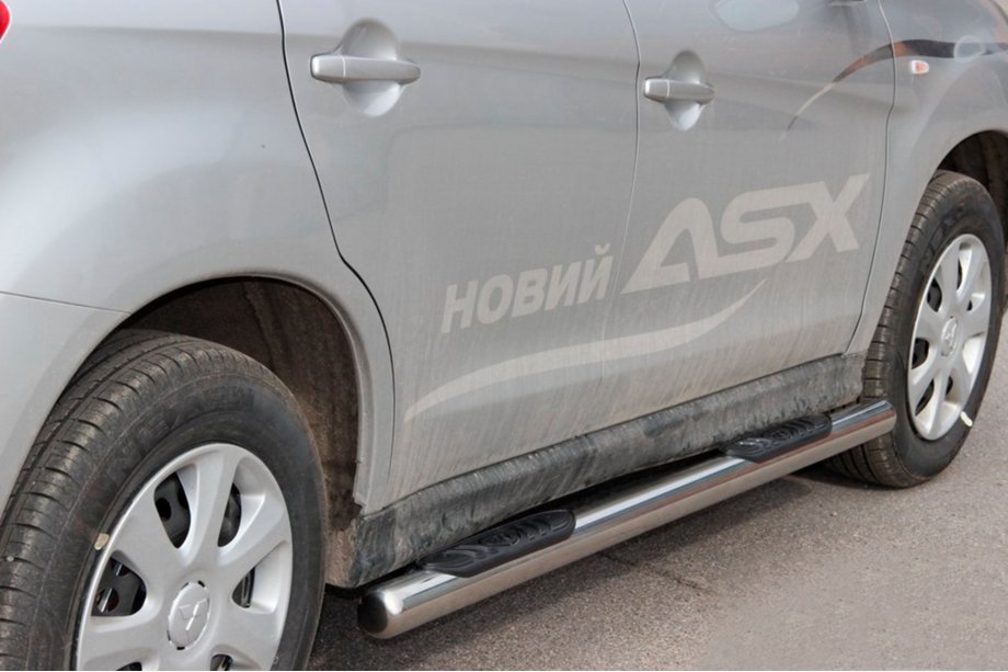 Mitsubishi Eclipse Cross 2017- рр. Бічні труби BB002 (2 шт., нерж.) Image