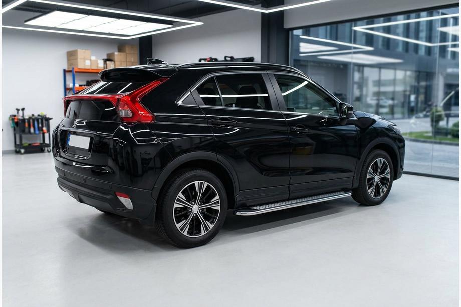 Mitsubishi Eclipse Cross 2017- рр. Бокові пороги Maydos V2 (2 шт., алюміній ↗ нерж) Image