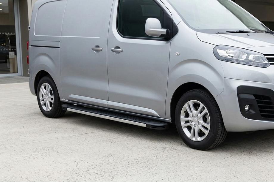 Citroen Jumpy/Dispatch 2017- рр. Бокові пороги Maya V1 (2 шт., алюміній) Image