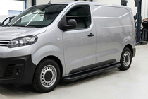 Citroen Jumpy/Dispatch 2017- рр. Бокові пороги Allmond Black (2 шт., алюміній) фото 5
