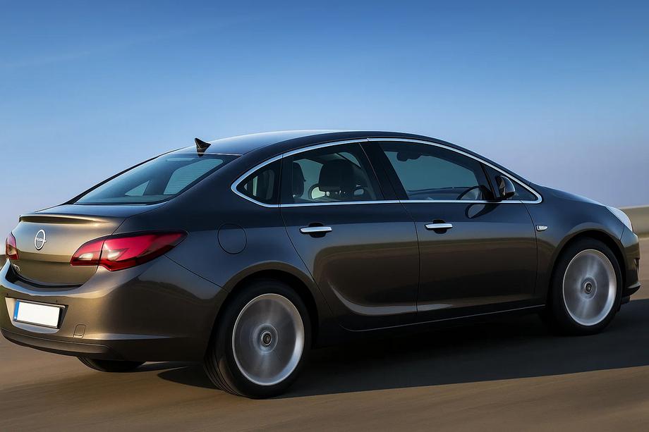 Opel Astra J 2009-2015 рр. Повна окантовка стекол (Sedan, 12 шт, нерж) Image