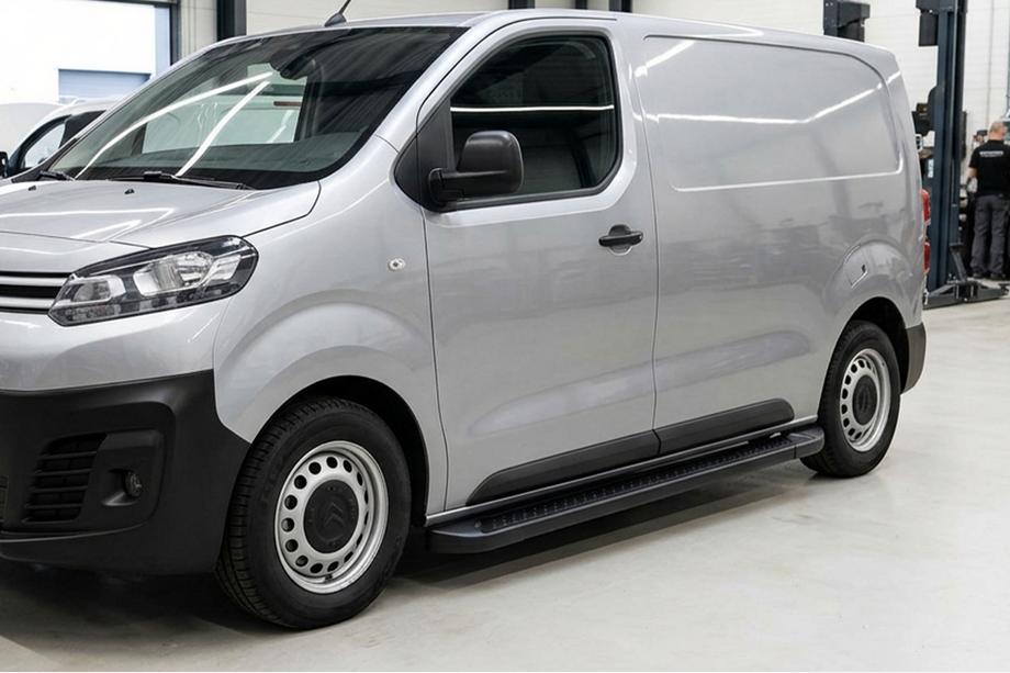 Peugeot Expert 2017- рр. Бокові пороги Allmond Black (2 шт., алюміній) Фото 5