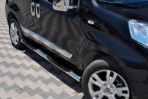 Peugeot Bipper 2008-2017 рр. Бічні труби (2 шт., нерж) фото 1