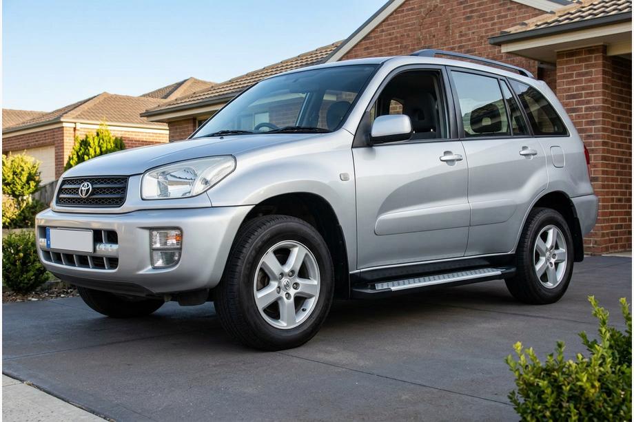 Toyota Rav 4 2001-2005 рр. Бокові пороги Allmond (2 шт., алюміній) Image
