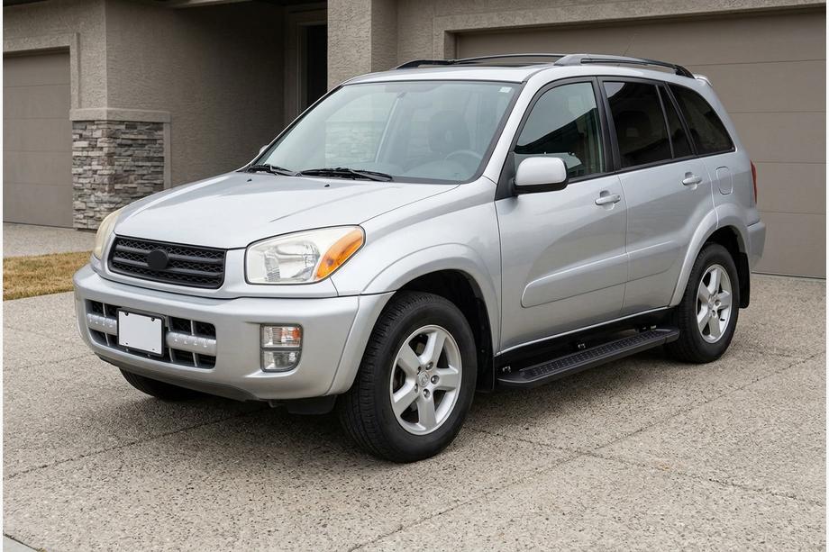 Toyota Rav 4 2001-2005 рр. Бокові пороги Allmond Black (2 шт., алюміній) Фото 1